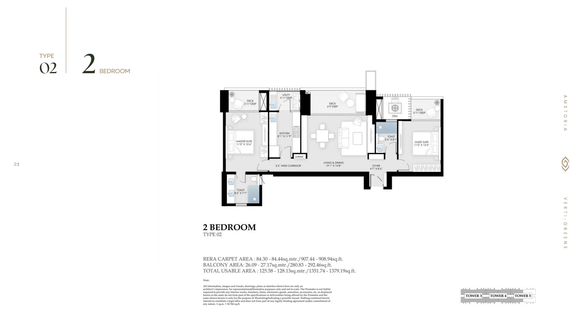 3 BHK Type 2 Floor Plan